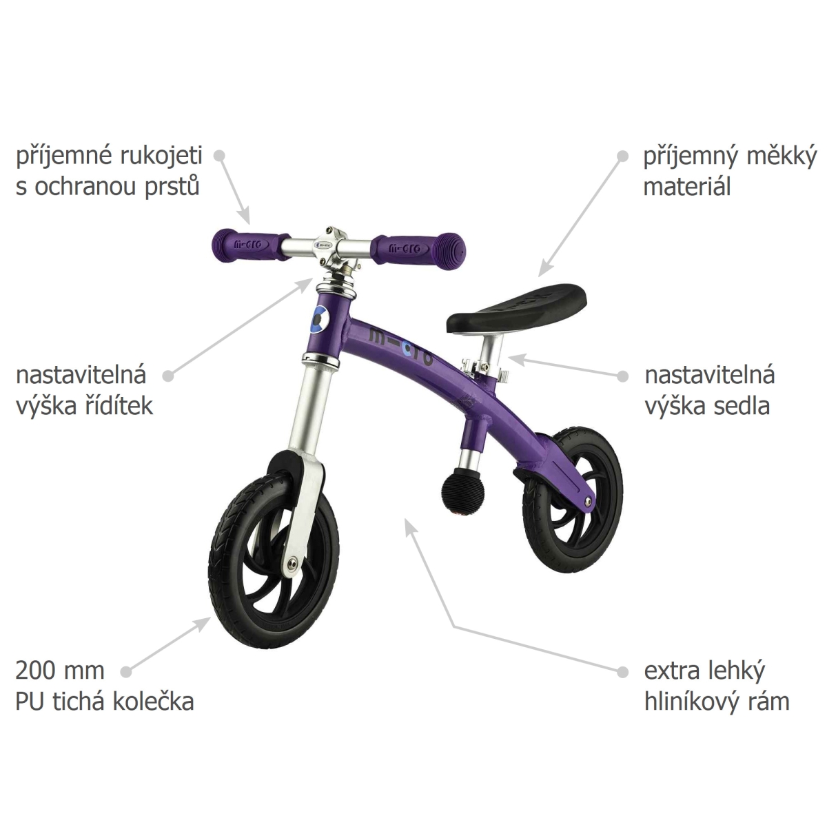 Micro G-Bike Light Purple + kabelka Birdie - 03